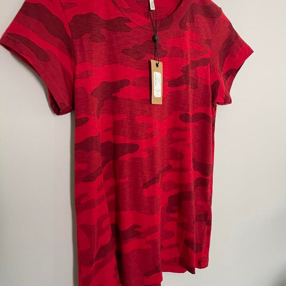 NWT Rag Bone Red Camo Tee